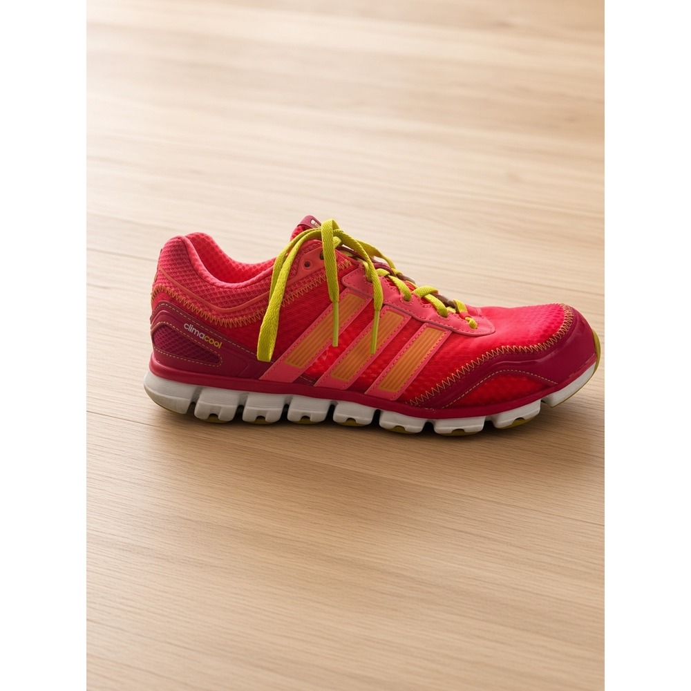 Adidas Climacool Women's Size 9.5 Pink Running Shoes Neon Yellow